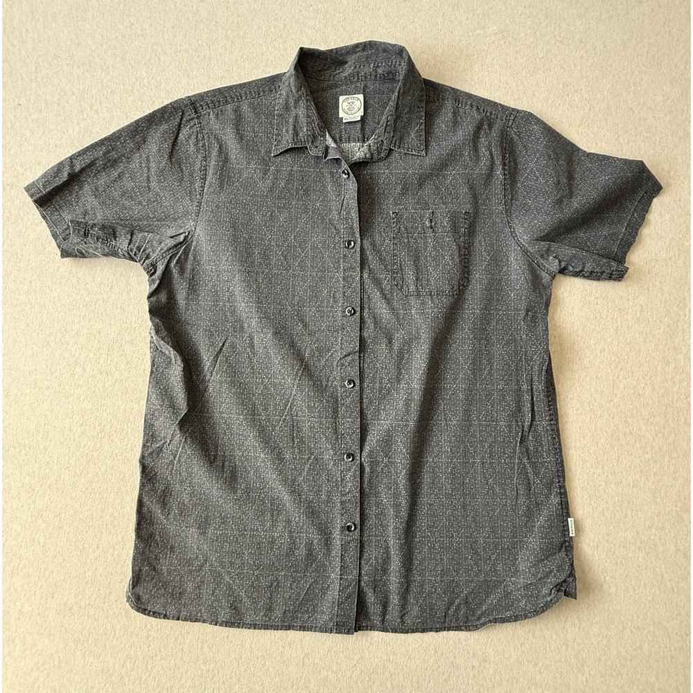 Voyager Men's XL Short Sleeve Gray Collared Button Up
